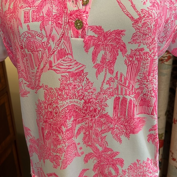 NWT Lilly Pulitzer Frida Scallop Polo Dress PB Anniversary Toile Size L - Picture 4 of 7